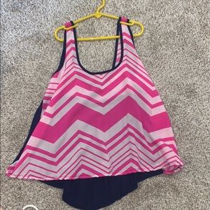 Chevron flowy tank top
